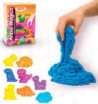 Areia 8 Moldes Dinossauro 300g Divertida Mágica Modelar Cinética com