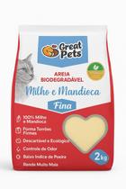 Areia Biodegradável Para Gatos Milho E Mandioca 2Kg
