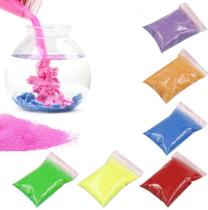 Areia Colorida Escolar Quartzo Infantil 100 Gramas=2 Pacotes