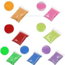Areia Colorida Escolar Quartzo Infantil 100 Gramas=4 Pacotes