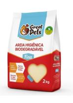 Areia de gato biodegradável great pets 2kg Areia de gato biodegradável great pets 2kg