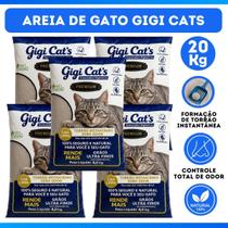 Areia de Gato Gigi Cats 4Kg - Kit 5