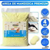 Areia De Gato Miauclean Mandioca 4kg Neutraliza Odores Grãos Finos Mandioca Areia De Gato Miauclean Mandioca 4kg Neutraliza Odores Grãos Finos Mandioca