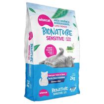 Areia De Mandioca Para Gatos Biodegradável Sensitive 2kg - WISECAT