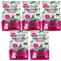 Areia De Mandioca Para Gatos Performance 4kg Kit 5Un