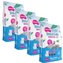 Areia De Mandioca Para Gatos Sensitive 2kg Kit 4Un