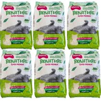 Areia De Mandioca Para Gatos Wisecat 4kg Kit 6Un