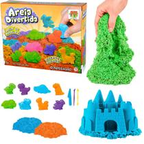 Areia De Modelar Brinquedo Infantil 300g Colorida Divertida - Dm Toys