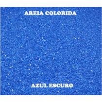 Areia de quartzo para decoração 950g - azul escuro