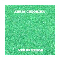 Areia de quartzo para decoração 950g - verde fluor