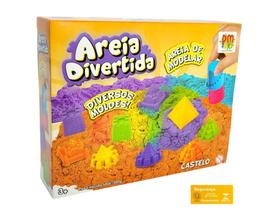 Areia Divertida Castelo 300g DM Toys Areia Cinetica para Modelar com Moldes e Acessorios Brinquedo Areia Divertida Castelo 300g DM Toys Areia Cinetica para Modelar com Moldes e Acessorios Brinquedo