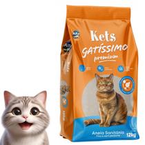 Areia Gatissimo Gato Sanitaria Higienica 12kg Premium S/ Perfume