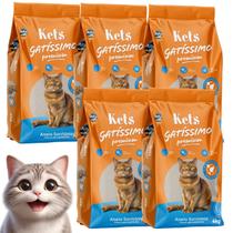 Areia Gatissimo Gatos Sanitaria 20kg Higienica Premium S/ Perfume