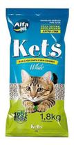 Areia Granulado Higiênico Kets White Sensitive Gatos 1,8kg