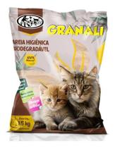 Areia Higiênica Biodegradável Granali 1,5kg Ali-plan