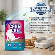 Areia Higiênica Carecat Perfumada para Gatos 4kg Areia Higiênica Carecat Perfumada para Gatos 4kg