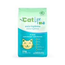 Areia Higiênica Cat Life Bio Grãos Finos para Gatos 2kg