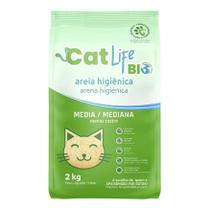 Areia Higiênica CatLifeBio Areia Média Menos Rastro Gato 4Kg Areia Higiênica CatLifeBio Areia Média Menos Rastro Gato 4Kg