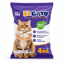 Areia Higienica El Gato Lavanda 4kg Alta Absorção Natural