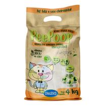 Areia Higiênica Granulado Sanitário Mandioca Peepoop Grãos Finos Gatos 4Kg