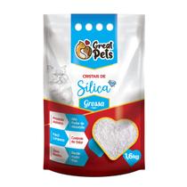 Areia Higiênica Great Pets Sílica Cristal Grossa Gatos 1,6kg