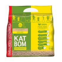 Areia Higiênica Katbom Para Gatos Granulado Capim Limão 6kg