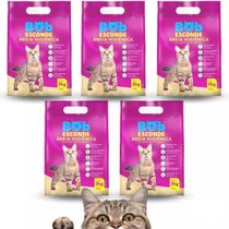 Areia Higiênica Mandioca Bob Esconde Kit 5 Unidades de 2Kg