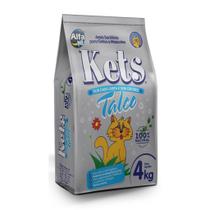 Areia Higiênica Natural Kets Talco para Gatos 4kg