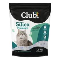 Areia higienica para gato silica premium 1,5 kg - club pet