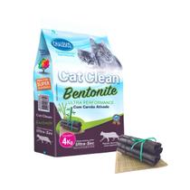 Areia higienica para gatos bentonita granulado carvão ativado super absorvente ultra performance 4kg