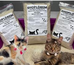 Areia Higiênica para Gatos Biodegradável de Mandioca 100% natural Super Premium Grãos Médios Pacotes