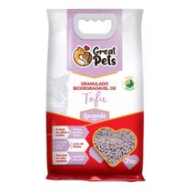 Areia Higiênica Para Gatos Great Pets de Tofu Lavanda 2kg