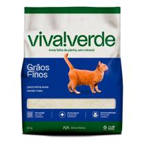 Areia Higiênica para Gatos Viva Verde Grãos Finos 4kg - PETFIVE
