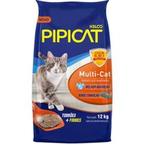 Areia Higiênica Pipicat Multicat para Gatos 12kg