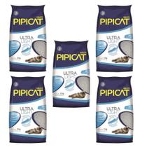 Areia Higiênica Sanitária Kelco Pipicat Ultra Light 2kg 5 UN Areia Higiênica Sanitária Kelco Pipicat Ultra Light 2kg 5 UN