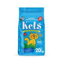 Areia higienica sanitaria p gatos Kets 20kg + limpeza - odor