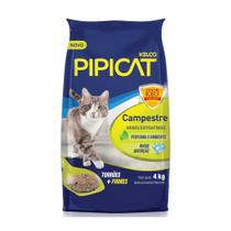 Areia Higiênica Sanitária para Gatos Campestre Pipicat 4kg Areia Higiênica Sanitária para Gatos Campestre Pipicat 4kg