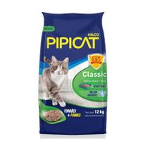 Areia Higiênica Sanitária para Gatos Classic Pipicat 12kg