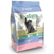 Areia Higiênica Super Premium Amo Gato 4 Kg Milho E Mandioca Grãos Médios Biodegradável