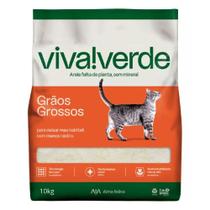 Areia Higiênica Viva Verde Grãos Grossos 10kg