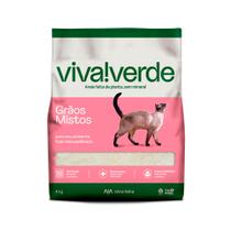 Areia Higiênica Viva Verde Grãos Mistos Para Gatos 4 Kg