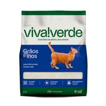 Areia Higienica Viva Verde Para Gatos Grãos Finos 4kg