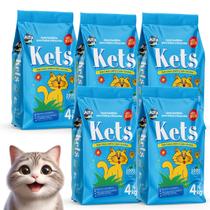 Areia Kets Gatos Sanitaria Higienica Tradicional 20Kg Fardo