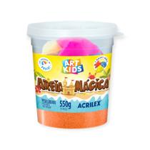 Areia Magica Cinetica 550g Laranja Acrilex Art Kids