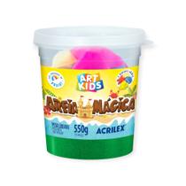 Areia Magica Cinetica 550g Verde Acrilex Art Kids