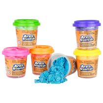 Areia Mágica Cinética Sensorial Infantil 6 Cores 420g - Dm Toys