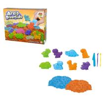 Areia Mágica de Modelar com Moldes de Dinossauros DM Toys