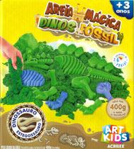 Areia Mágica Dinos Fóssil Kit Estegossauro 400g