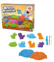 Areia Mágica Massinha Modelar Divertida Cinética 300g 13pçs