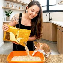 Areia Mandiocat Higienica Gato Natural Mandioca 2kg Farinha